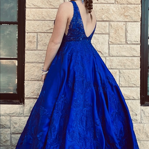 Royal Blue Prom Dress - Picture 2 of 3